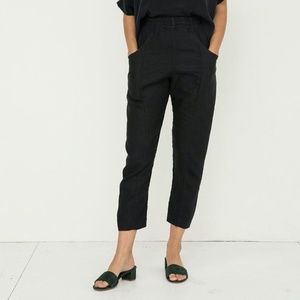 Elizabeth Suzann Black Clyde Pants-Linen 0-R